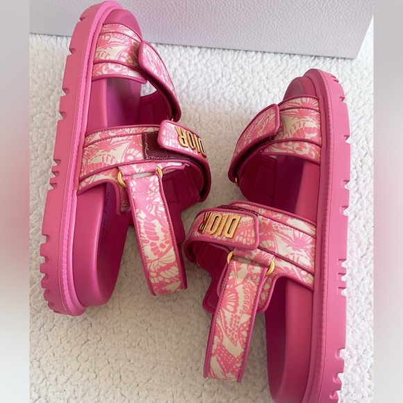 Authentic Christian Dior Women's DiorAct Lambskin leather sandals - Picture 9 of 16